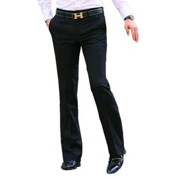 Мужские расклешенные брюки Формальные брюки Брюки с расклешенным низом Танцевальные брюки Белый костюм Брюки Костюмные брюки для мужчин Размер 28-37